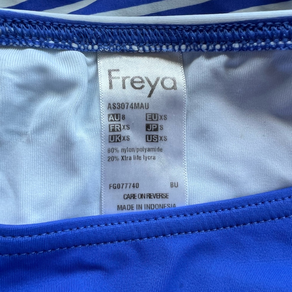 Freya Tootsie bandeau underwire tankini top 36H with matching XS bottoms - Picture 4 of 4